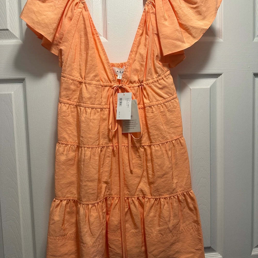 ALC Orange Flutter Sleeve Sundress